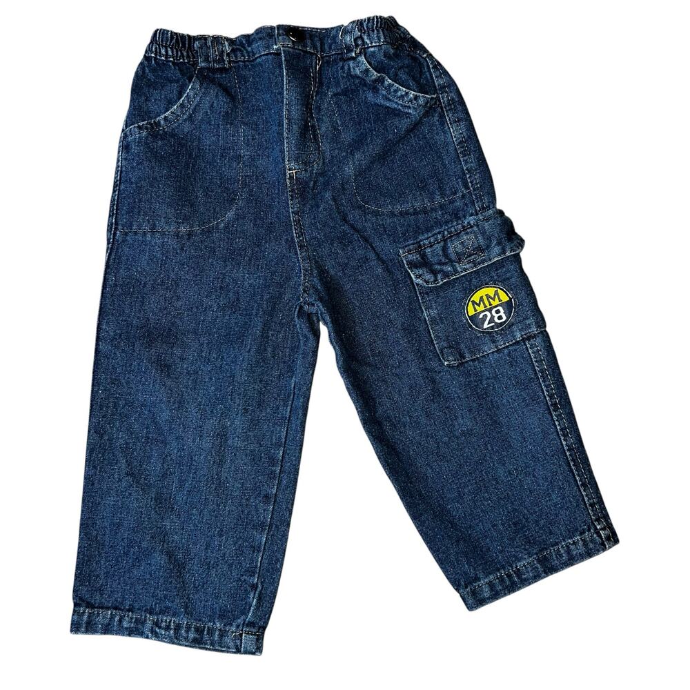 Vintage Disney Baby Y2K Mickey Mouse 28 cargo denim pants size 24 months